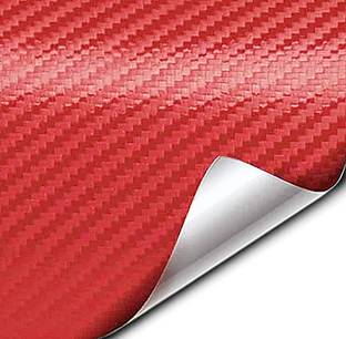 EliteAuto Premium Carbon fibre Red multipurpose Vinyl Wrap Sheet Roll Film for laptops/mobiles/household/customisations "30x50cm" Roll vinyl sheet Reusable Laptop Skin Compatible for 24 inch
