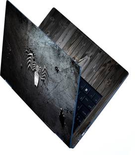 INDIA SHOPERS Full Body Laptop Skin Sticker For 14 to 15.6 inch Laptop - Spider on Metal Sheet Self Adhesive Stretched Vinyl Laptop Decal 15.6