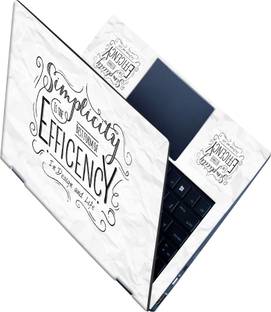 Flipkart SmartBuy _All Panel_ Simplicity is efficiency_Premium Vinyl laptop Skin_ Vinyl Laptop Skin Co...