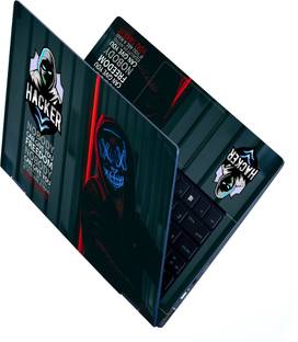 Anweshas Full Body Laptop Skin Sticker - Bar Hacker No Body Quotes Self Adhesive Stretched Vinyl Laptop Skin Compatible for 15.6 inch