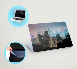 SDM 3in1 laptop skin with track-pad & SCREEN GAURD (stayman) 15.6 inch Vinyl Laptop Skin Compatible fo...