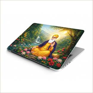 surmul Guru Nanak Nature Art Full Body Laptop Skin Sticker Vinyl Matte Finish Matte Laptop Skin Compat...