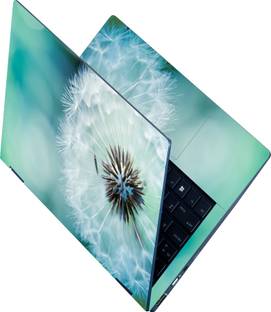 Flipkart SmartBuy Full Body Laptop Skin Sticker - Greenish Dandelion Wallpaper Self Adhesive Vinyl Laptop Decal 15.6