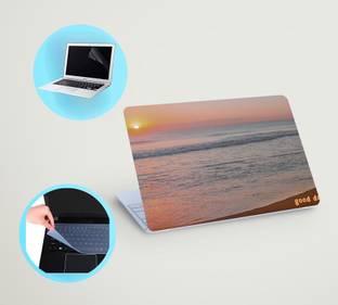 SDM 3in1 laptop skin with track-pad & SCREEN GAURD (Good Day) 15.6 inch Vinyl Laptop Skin Compatible f...