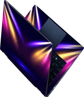 SCOTLON _All Panel_Two side colorful rays_ Vinyl Laptop Skin Compatible for 15.5 inch