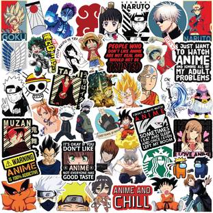 CodersParadise 5.5 cm Anime Stickers for Laptop, Diary, Guitar, Mobile Phone-Waterproof(Vinyl Self Adhesive Sticker