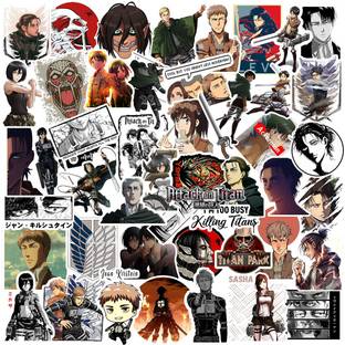 CodersParadise 5.5 cm Attack of Titan Stickers for Laptop, Diary, Guitar, Mobile Phone-Waterproof Self Adhesive Sticker