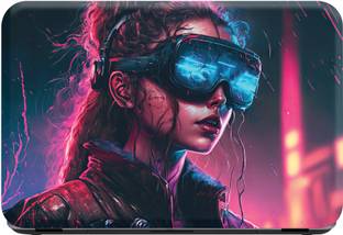 SCOTLON _Single Panel_Smartgirl with VR headset_ Vinyl Laptop Skin Compatible for 15.5 inch