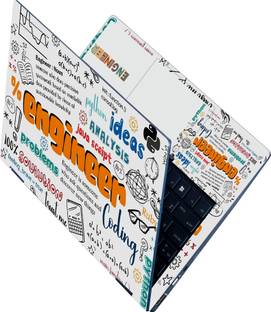 Anweshas Full Body Laptop Skin Fits Size Upto 15.6 Inches - Engineer Coding ideas Self Adhesive Vinyl Reusable Laptop Skin Compatible for 15.6 inch