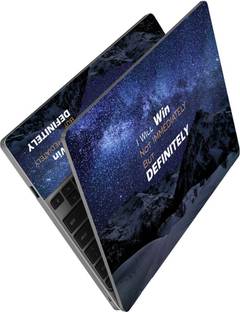 dzazner Premium Vinyl HD Printed Easy to Install Full Panel Laptop Skin/Sticker/Stretchable Vinyl/Cover for all Size Laptops upto 15.6 inch No Residue, Bubble Free - Mountains Glacier Quotes Self Adhesive Vinyl Laptop Decal 15.6