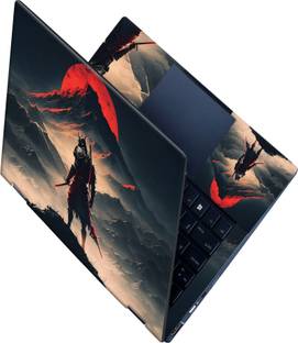 Flipkart SmartBuy _All Panle_Samurai warrior with red moon Vinyl Laptop Decal 15.6
