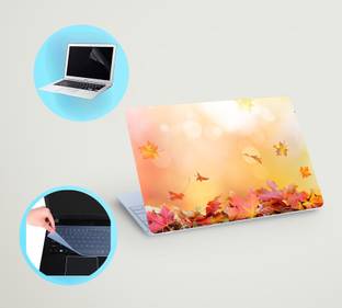 SDM 3in1 laptop skin with track-pad & SCREEN GAURD (beautiful leaves ) 15.6 inch Vinyl Laptop Skin Com...