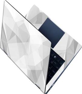 SCOTLON _All Panel_White and grey triangle_ Vinyl Laptop Skin Compatible for 15.5 inch