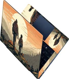 SCOTLON All Panel_Man and boy walking on mountain_Premium Laptop Skin Vinyl Laptop Skin Compatible for 15.6 inch