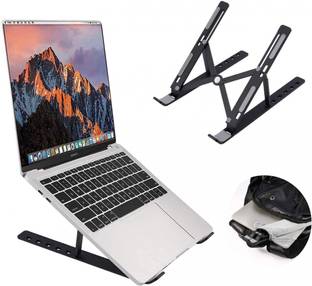Bitline Aluminum Alloy Adjustable stand,Portable stand, Foldable laptop Ergonomic LAPTOP_STAND_BLACK Aluminium Desk Stand Laptop Stand with Adjustable Height Compatible with 26 - 35 cm Laptops