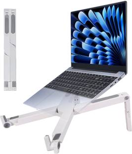 Aliens Foldable Laptop Stand – 2-Level Height Adjustable Steel Floor and Desk Stand Laptop Stand with Adjustable Height Compatible with Universal Laptops