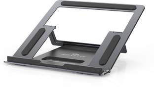 AMKETTE Ergo Luxe Aluminium Alloy, Portable and Foldable 15.6 inch Aluminium Desk Stand Laptop Stand with Adjustable Height Compatible with Universal Laptops