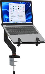 iVoomi IV-ST04B Lappy Arm Laptop Stand for Desk with Tray, Gas Spring upto 10kg & 21 inch laptop Aluminium Desk Stand Rotatable Laptop Stand with Adjustable Height Compatible with 26 - 35 cm, 36 - 39cm, 40 - 44cm Laptops