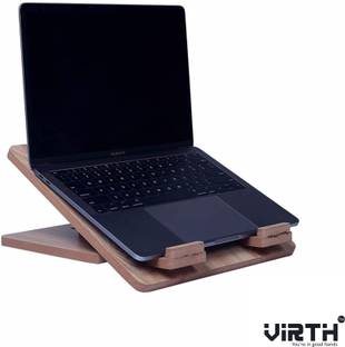 Virth Portable Wooden Laptop Stand Wooden Craft Handmade Tabletop Laptop Stand with Adjustable Laptop Stand