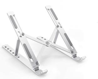 Better Buy Aluminium adjustable foldable Stand for 14/16inch Laptops & MacBook Aluminium Floor and Desk Stand Laptop Stand with Adjustable Height Compatible with Universal Laptops