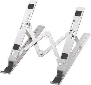 RG Foldable Laptop Stand Ergonomic Adjustable Height Folding Laptop Holder Stand laptop stands notebook tablet bracket Heat Dissipation work place Aluminium Floor and Desk Stand Laptop Stand with Adjustable Height Compatible with Universal Laptops