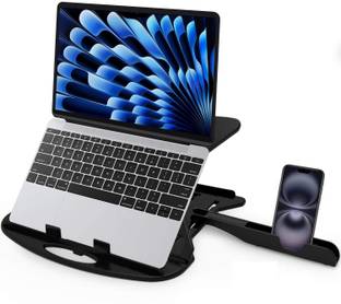 Aliens 2-in-1 Laptop and Mobile Stand Foldable, Adjustable, Ventilated, Anti-Slip, Heat Dissipation, Portable, Lightweight, Compatible with All Laptops Up to 15.6" Laptop Stand