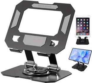 RANZZER 360 Rotating Portable Aluminum Adjustable Folding Tablet Stand Holder for I Pad Aluminium Floo...