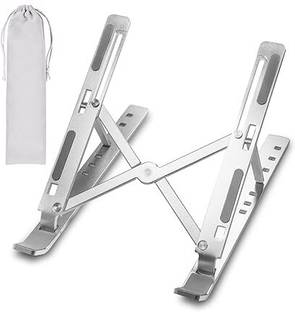 Offtrot Aluminum Alloy Adjustable Portable Foldable Laptop Stand Aluminium Desk Stand Rotatable Laptop Stand with Adjustable Height Compatible with 40 - 44cm Laptops