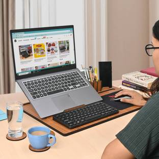 GIFT KYA DE Lap Desks All-in-1 Table Top for Laptop With Mouse Pad & Desk Organizer Coaster Laptop Stand