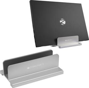 ZEBRONICS ZEB-NS2000V Aluminium, Silicone Floor and Desk Stand Laptop Stand Compatible with 26 - 35 cm Laptops