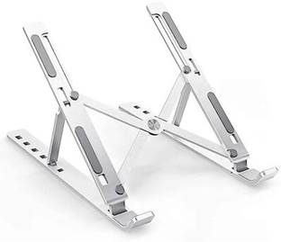 Mira Farmcraft MiraeTech MiraeTech 6 Angles Aluminium Laptop Stand Adjustable Foldable Tabletop Riser Aluminium Floor and Desk Stand Laptop Stand with Adjustable Height Compatible with Universal Laptops