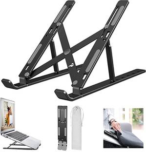 Flipkart SmartBuy Laptop Stand 7 Angles Adjustable Aluminum Portable Desktop Holder Aluminium Desk Stand Laptop Stand with Adjustable Height Compatible with Universal Laptops