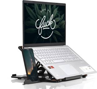 STRIFF Laptop Stand Adjustable Laptop Computer Stand Multi-Angle Stand Phone Stand Portable Foldable Laptop Riser Notebook Holder Stand Compatible for 9 to 15.6” Laptops Black(Black) Laptop Stand