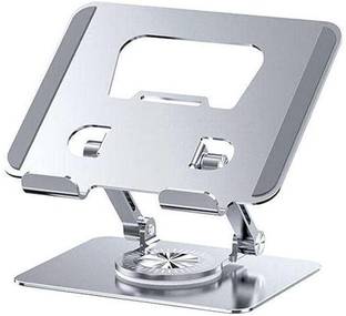 En ligne ALUMINIUM LAPTOP STAND Stand for Desk, 360 Degree Rotatable Adjustable Laptop Stand with 360° Aluminium Desk Stand Rotatable Laptop Stand with Adjustable Height Compatible with 40 - 44cm Laptops