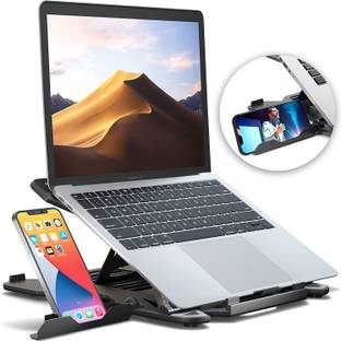 JD FRESH Adjustable laptop stand with Phone Stand and Mouse pad Portable Laptop Stand (black) Laptop Stand