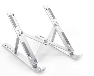 misuhrobir Portable Computer Stand For Office & Home Use Foldable & Adjustable Laptop Stand For Desk Aluminium Floor and Desk Stand Rotatable Laptop Stand with Adjustable Height Compatible with Universal Laptops