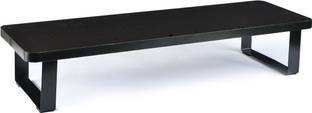 Flux Black Monitor Stand Wooden Floor and Desk Stand Laptop Stand Compatible with Universal Laptops