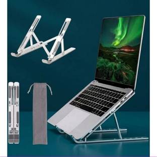 HB ENTERPRISE Laptop Aluminium Stand_81 Aluminium Rotatable Laptop Stand with Adjustable Height Compat...