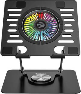 ZEBRONICS NS4000 PRO 2, Laptop Metal Stand,15.6 inch, 2xUSB Ports, RGB Fan+Speed NS4000 Pro 2 Laptop Stand