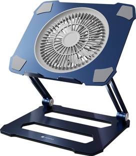 Portronics My Buddy K10 Portable Laptop Stand with USB Powered Cooling Fan Metal Laptop Stand