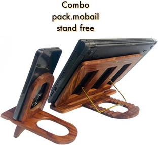 OnlineCraft Wooden laptop height adjustable lightweight eyes protect portable laptop stand ch1001 Wooden Floor and Desk Stand Rotatable Laptop Stand with Adjustable Height Compatible with Universal Laptops