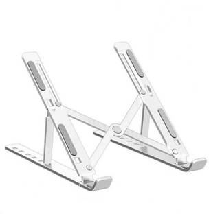 Bitline Aluminum Alloy Adjustable, Portable, Foldable, Ergonomic, Tablet Laptop Stand_01 Aluminium Desk Stand Laptop Stand with Adjustable Height Compatible with Universal Laptops