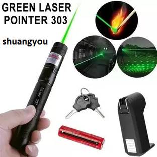 SHUANG YOU Black Rechargeable Green Laser Pointer Party Pen