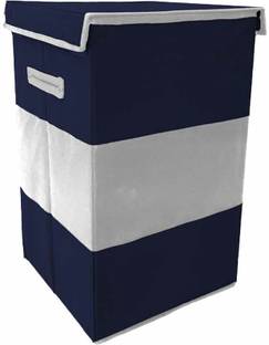 Craft Bazar 68 L Blue, White Laundry Basket