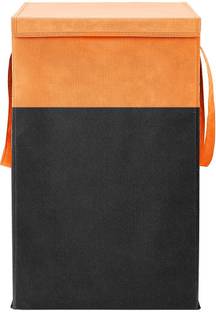JustandKrafts 68 L Orange, Black Laundry Basket