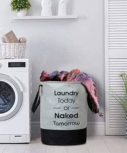 SH NASIMA 45 L Grey, Black Laundry Bag