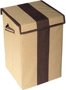 crafty craft 68 L Beige, Brown Laundry Basket