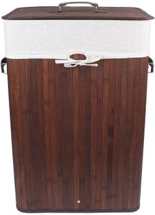 HomeStorie 72 L Brown Laundry Basket