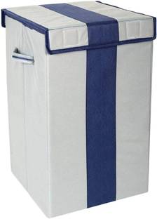 The Kraft 68 L Beige, Blue Laundry Basket
