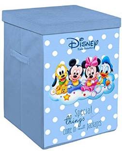 KUBER INDUSTRIES 45 L Blue Laundry Stool/Storage